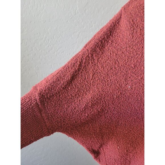 Anthropolgie Burgundy Dolman Sleeve V Neck Sweater Size XS Office Wear Lagenlook - Picture 2 of 9